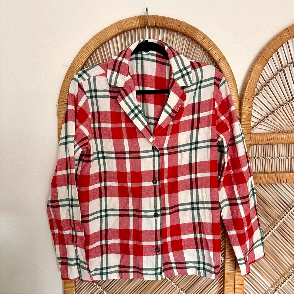 Old Navy Plaid Flannel Pajama Shirt